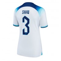 England Luke Shaw #3 Fotballklær Hjemmedrakt Dame VM 2022 Kortermet